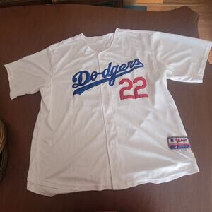 Los Angeles Dodgers Baseball Jersey Mens 56 Kershaw #22 Majestic stitched shirt